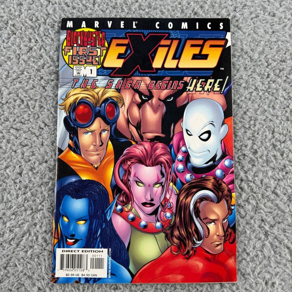 Exiles #1 1st Team 1st Appearance Of Morph, Nocturne, Mimic Direct Marvel Comics